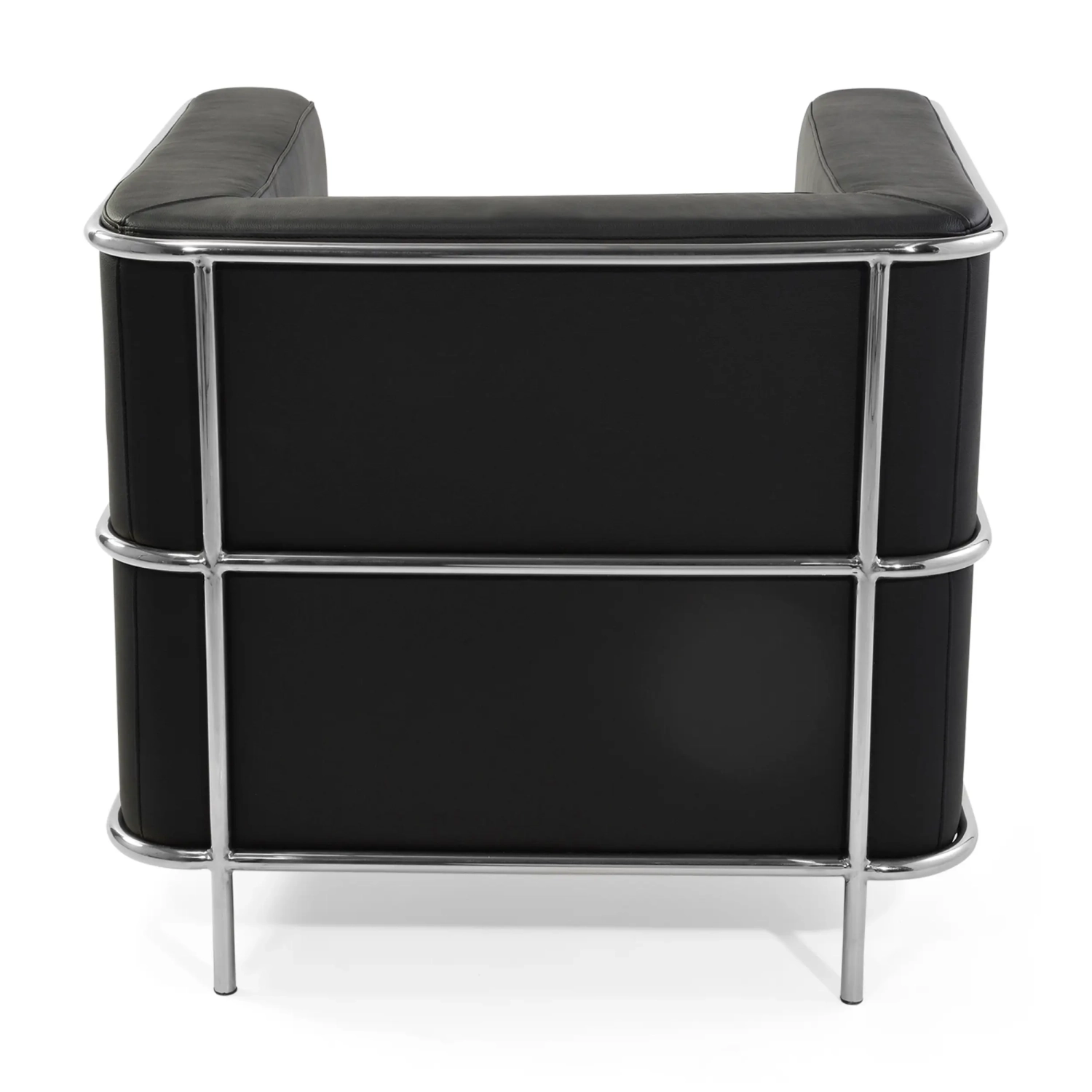Fauteuil « Torino » en cuir italien | Structure en acier inoxydable
