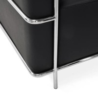Torino fauteuil van Italiaans leer | Roestvrijstalen frame