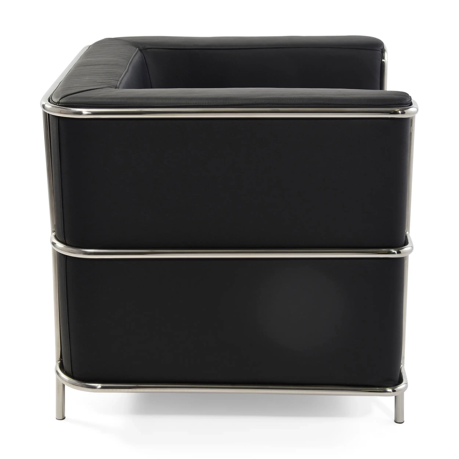 Fauteuil « Torino » en cuir italien | Structure en acier inoxydable