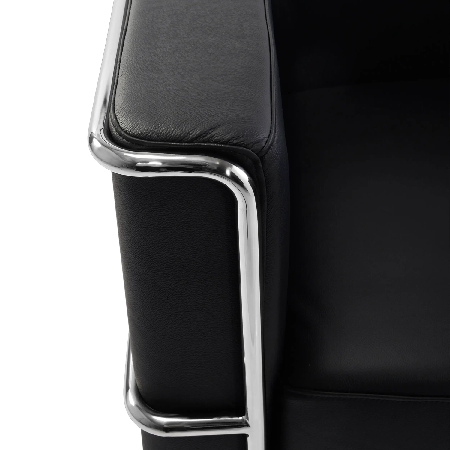 Fauteuil « Torino » en cuir italien | Structure en acier inoxydable