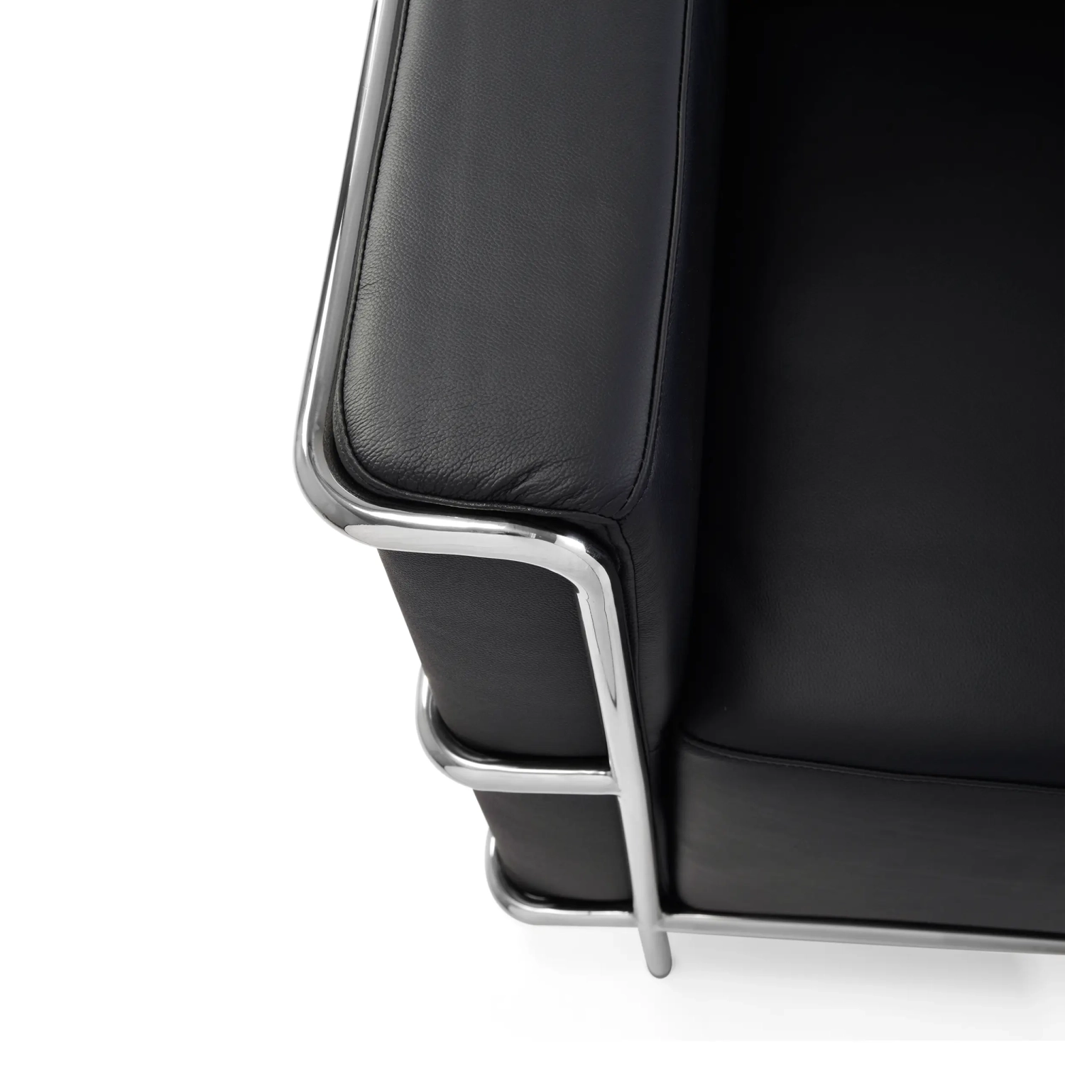 Fauteuil « Torino » en cuir italien | Structure en acier inoxydable