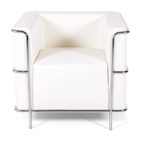 Torino fauteuil van Italiaans leer | Roestvrijstalen frame