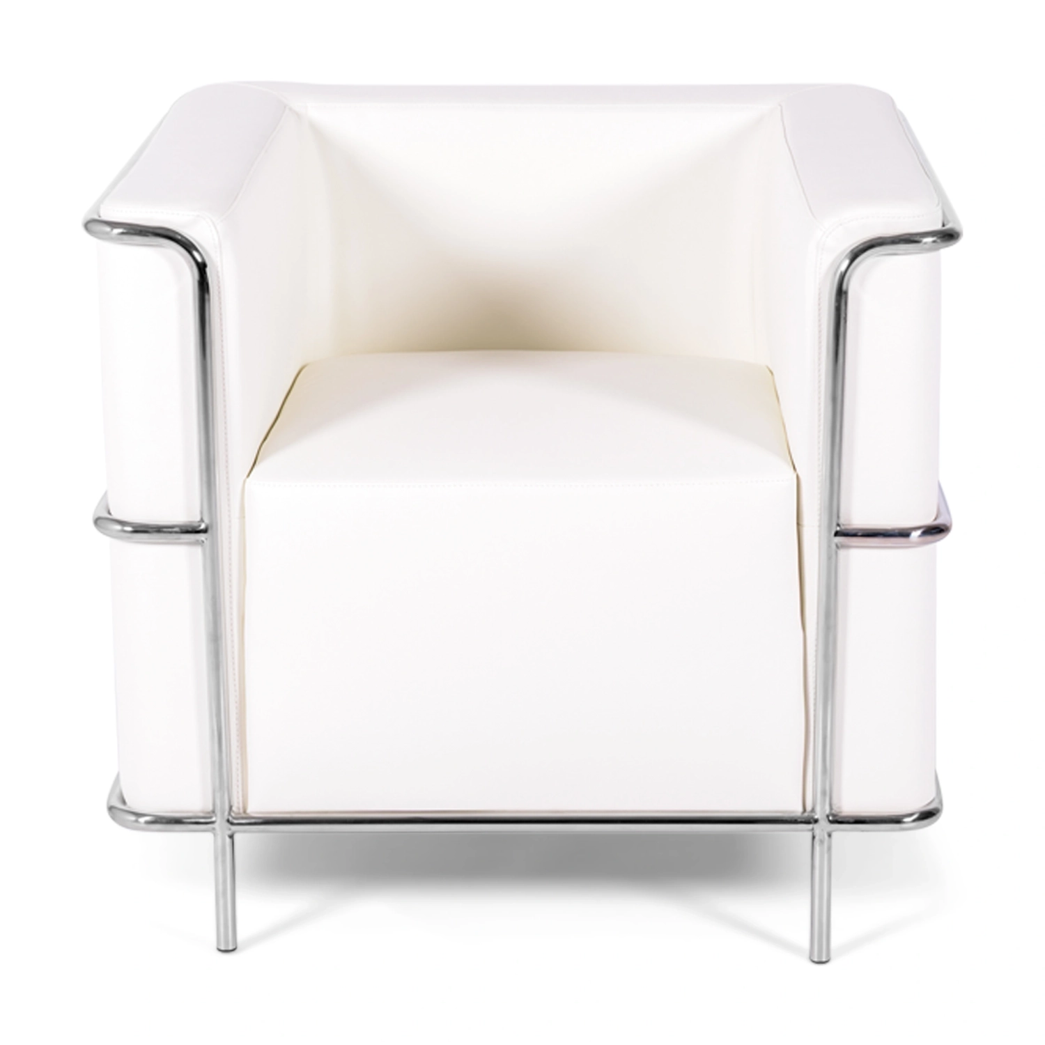 Fauteuil « Torino » en cuir italien | Structure en acier inoxydable