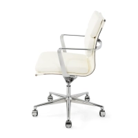 Task Premium Desk Chair | Italian Leather Office Chair with Wheels