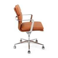 Task Silla de escritorio de alta gama | Silla de oficina de cuero italiano con ruedas