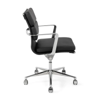 Task Fauteuil de bureau haut de gamme | Fauteuil de bureau en cuir italien avec roulettes