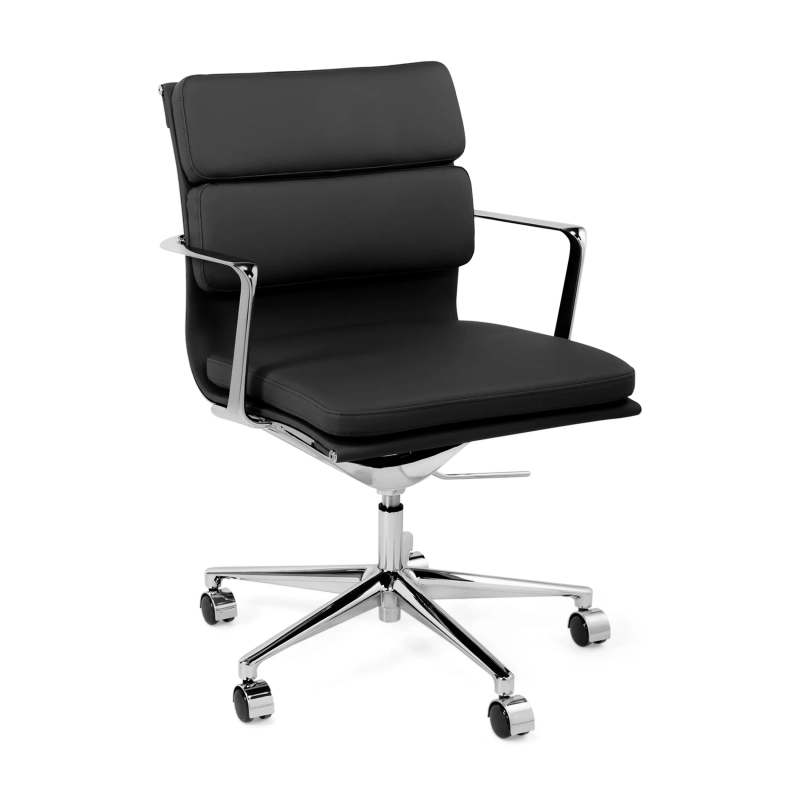 Task Premium Desk Chair | Italian Leather Office Chair with Wheels