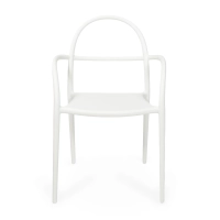 Fauteuil d'extérieur design empilable Master | Fauteuil en polypropylène