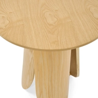 Pluto Scandinavian Ash Wood Side Table (50 cm)