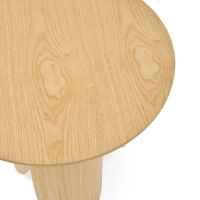 Table d'appoint Pluto en frêne scandinave, 50 cm | Table ronde en bois