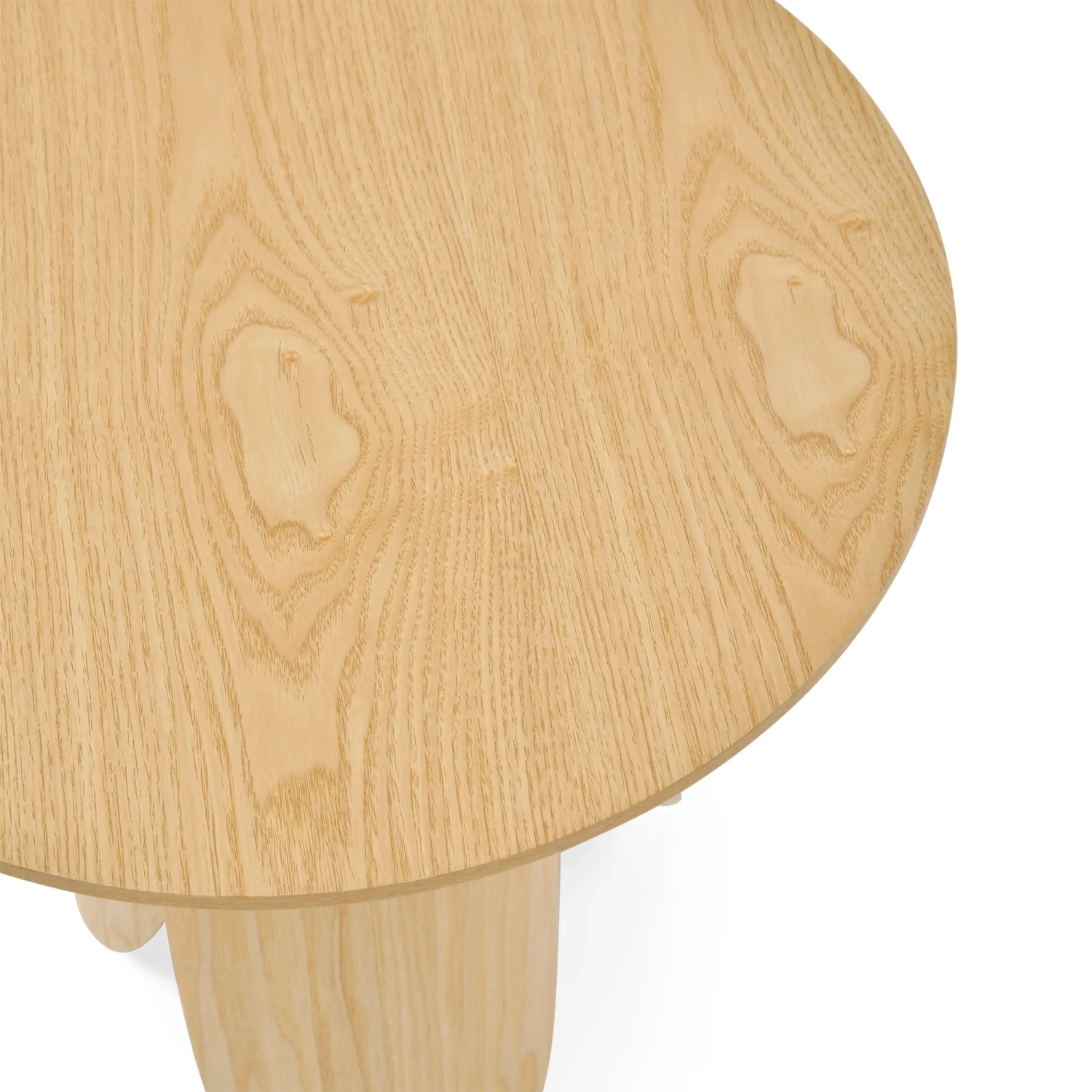 Table d'appoint Pluto en frêne scandinave, 50 cm | Table ronde en bois