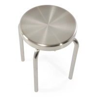 Taburete bajo Delaware de 45 cm de acero inoxidable | Taburete de diseño moderno