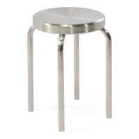 Delaware 45 cm Niedriger Hocker aus Edelstahl | Moderner Designer-Hocker