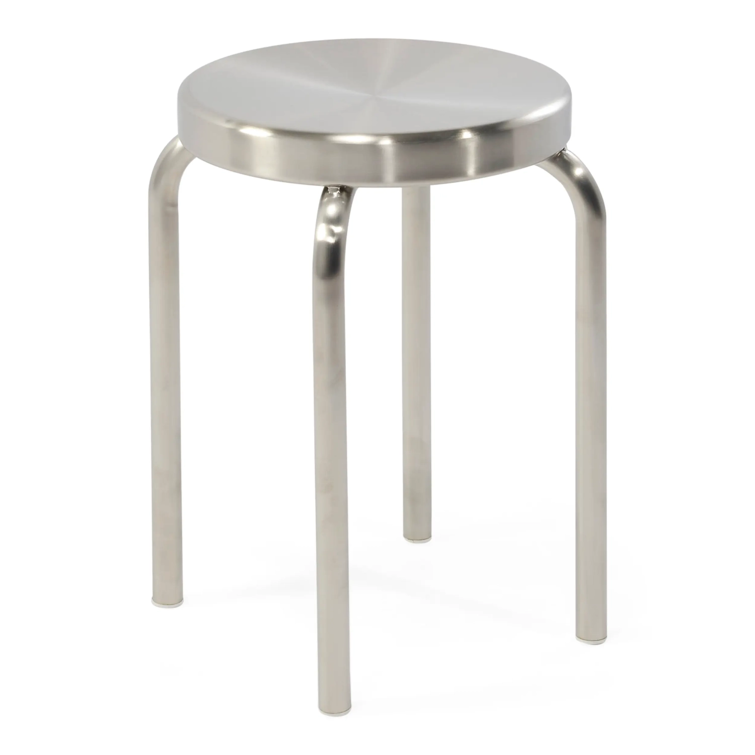 Delaware 45 cm Stainless Steel Low Stool | Modern Designer Stool