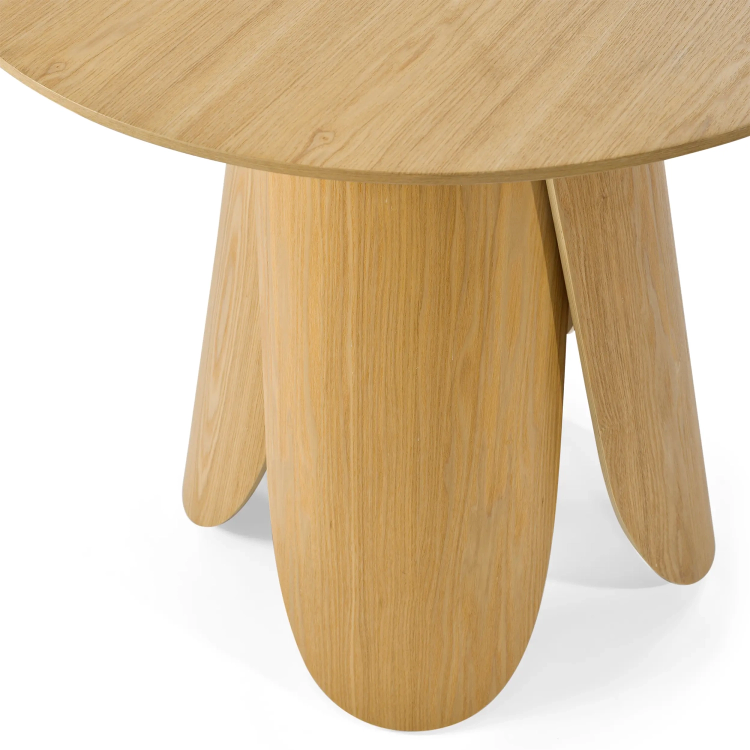 Scandinavische ronde eettafel van essenhout