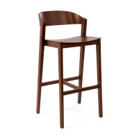 Soho Taburete de bar escandinavo de 76 cm | Madera de roble o nogal