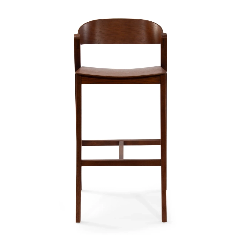 Soho Taburete de bar escandinavo de 76 cm | Madera de roble o nogal