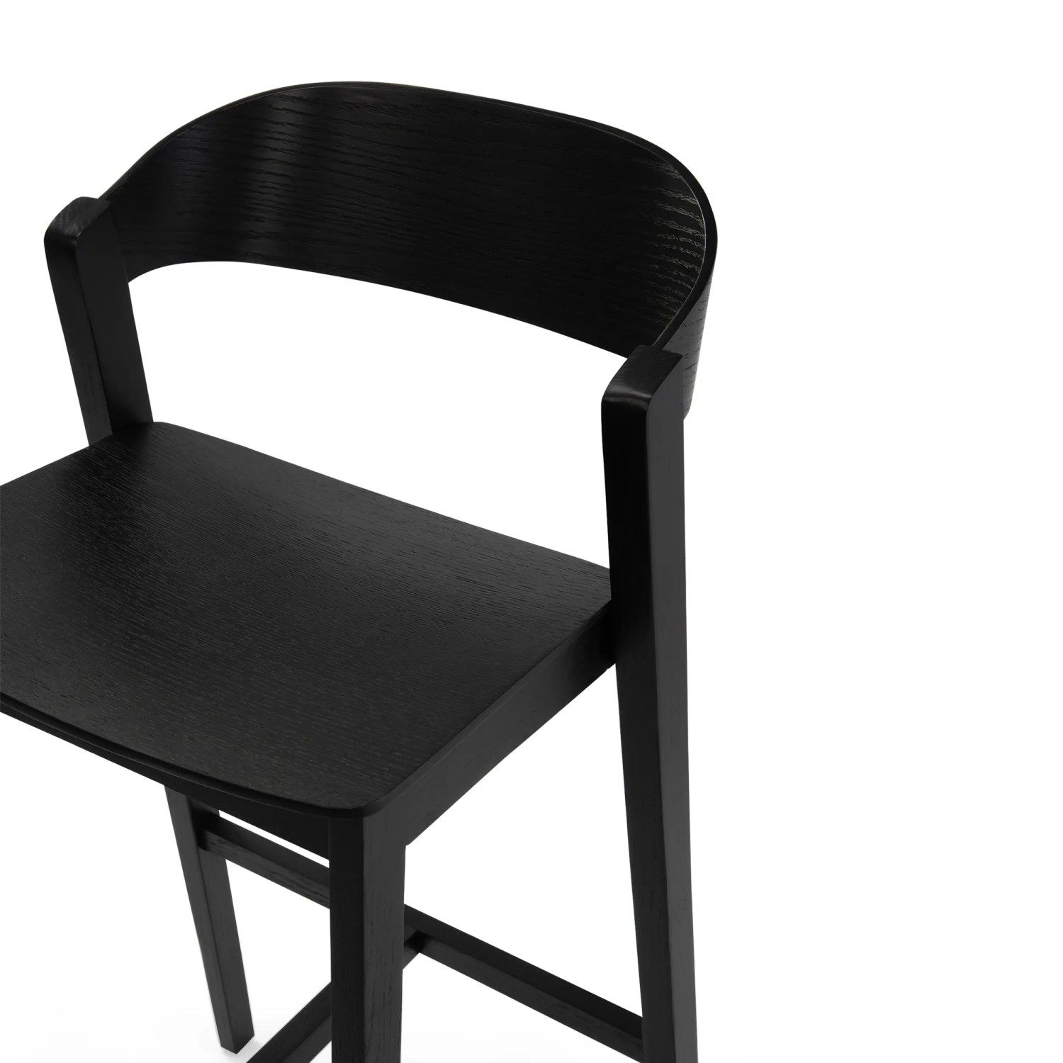 Soho Skandynawski stołek barowy 76 cm | Drewno dębowe lub orzechowe