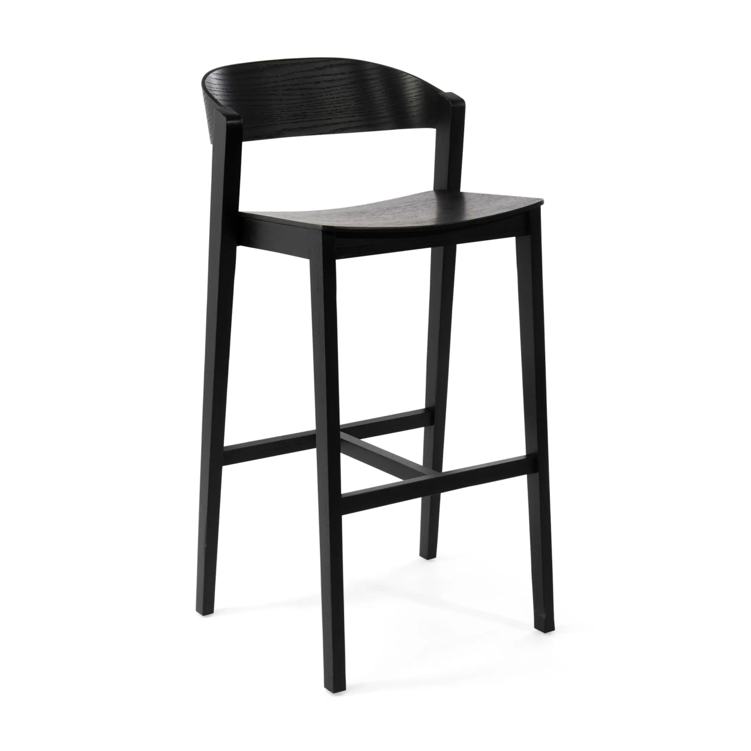 Soho Scandinavian Counter Stool 76 cm | Oak or Walnut Wood