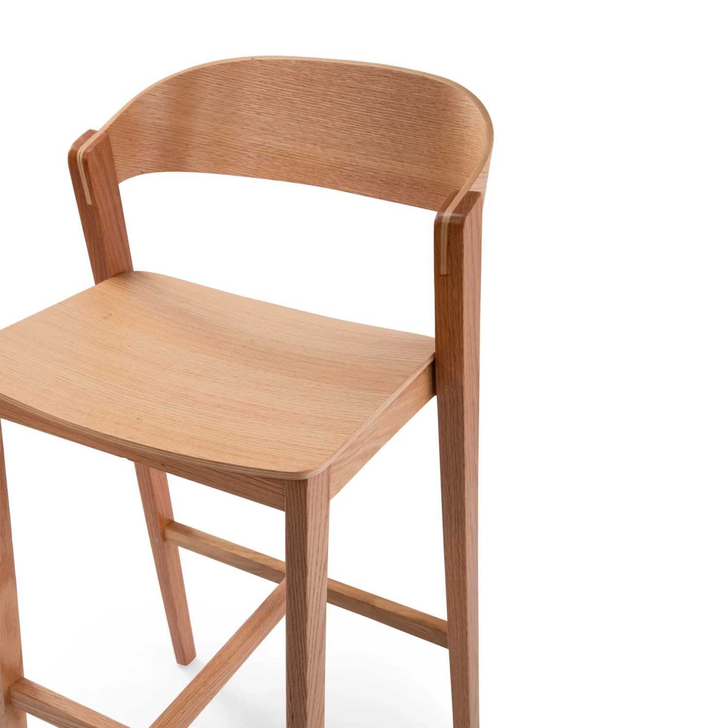 Soho Skandinavischer Barhocker 76 cm | Eiche oder Nussbaum