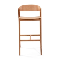 Soho Sgabello da bar in stile scandinavo 76 cm | Legno di rovere o noce