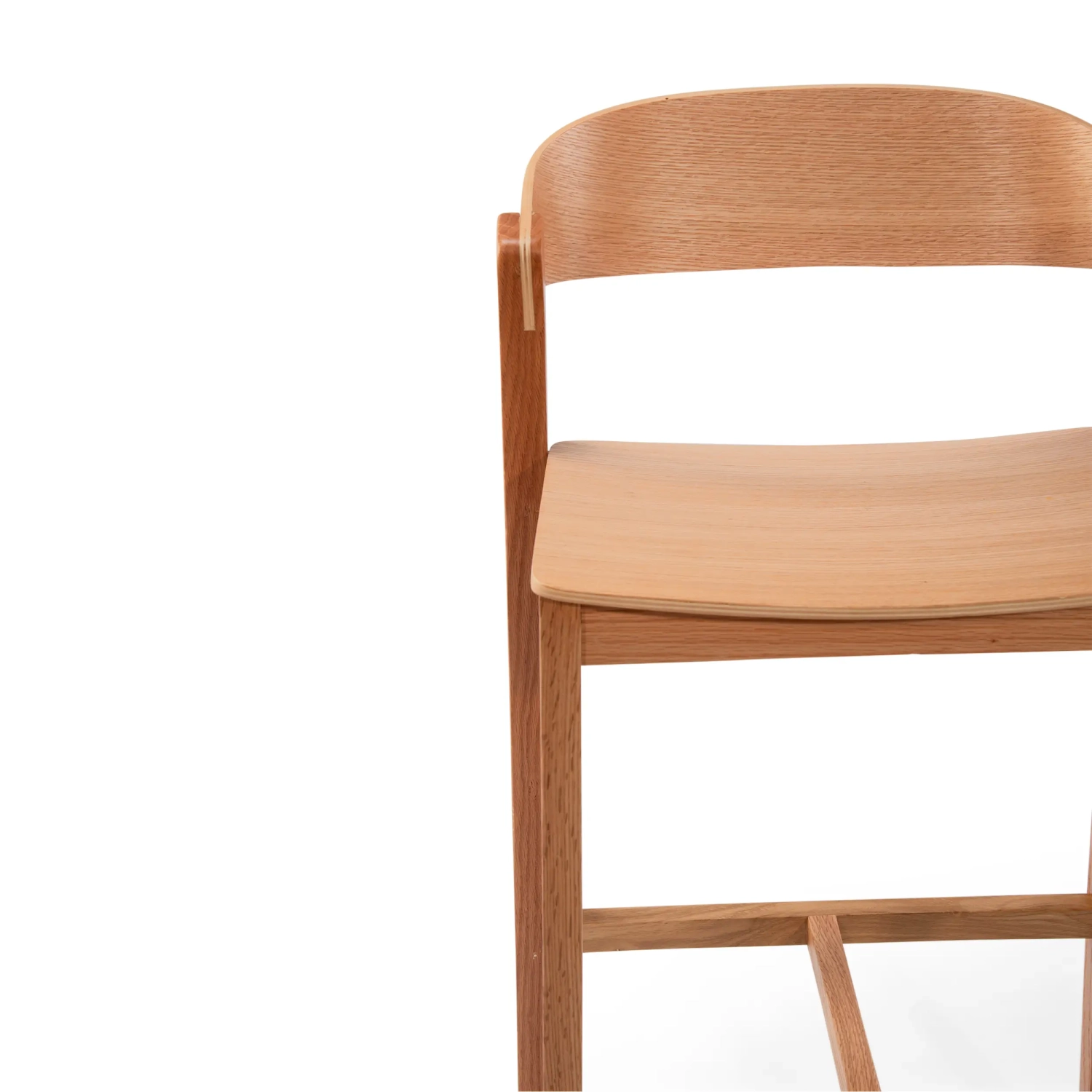 Soho Taburete de bar escandinavo de 76 cm | Madera de roble o nogal
