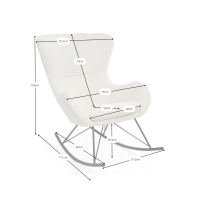 Nest Bouclé schommelstoel | Moderne designschommelstoel