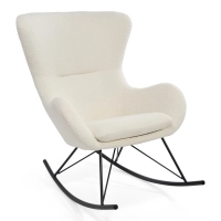 Nest Bouclé schommelstoel | Moderne designschommelstoel