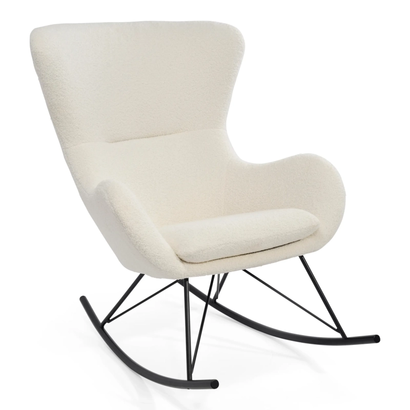 Nest Bouclé Rocking Armchair | Modern Designer Rocking Chair