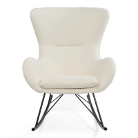 Nest Bouclé Rocking Armchair | Modern Designer Rocking Chair