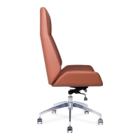 Nordic Fauteuil de bureau à dossier haut Colors | Simili cuir et piètement chromé
