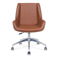 Nordic Colors-bureaustoel | Kunstleer en verchroomd onderstel