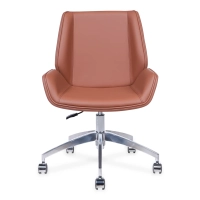 Nordic Colors Office Chair | Faux Leather & Chrome Base