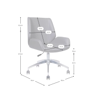 Nordic Colors Office Chair | Faux Leather & Chrome Base