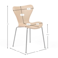 Seven Vintage matstol i konstläder | Modern industriell design