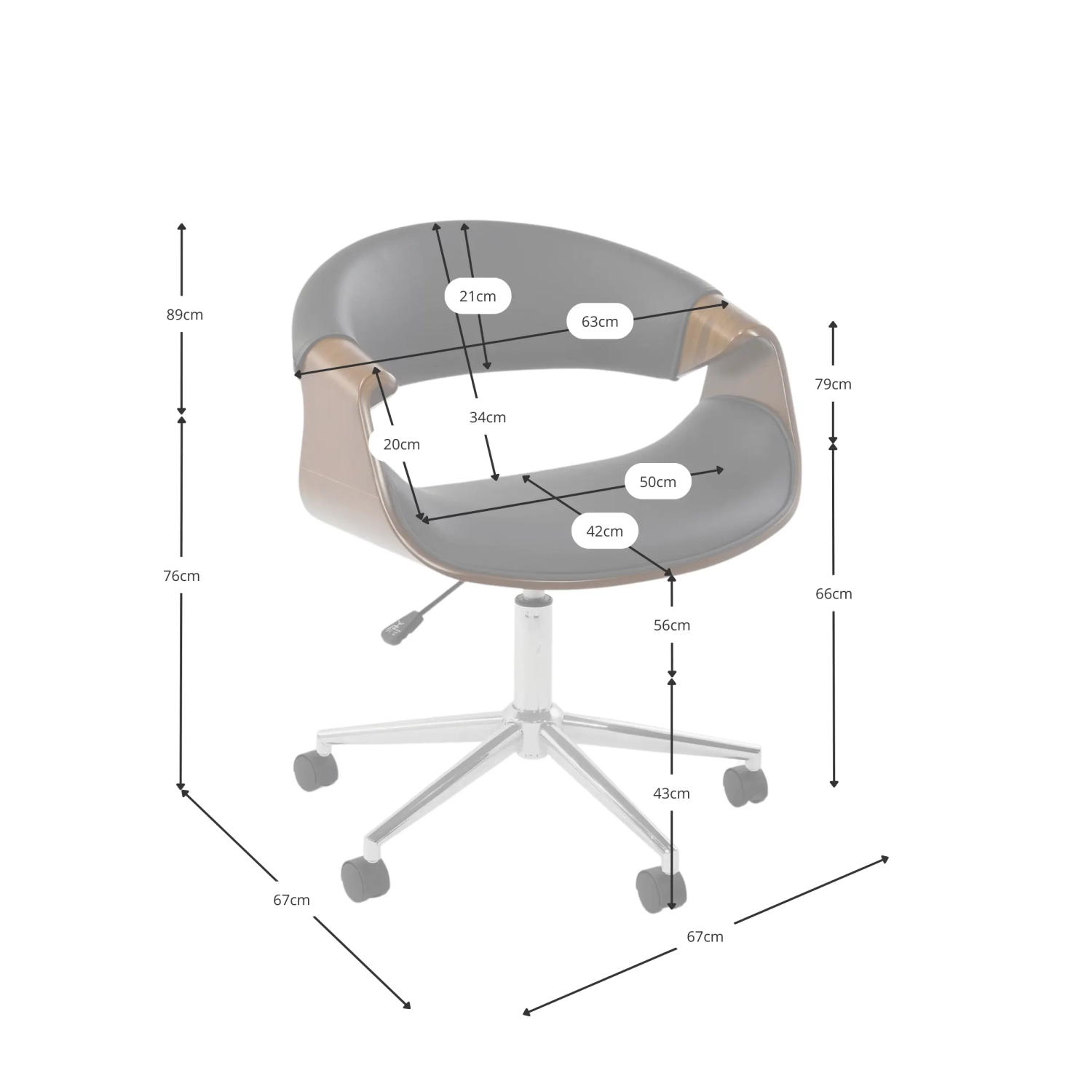 Burrow S Walnut Office Chair | Mid-Century Design