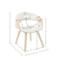 Burrow Esszimmerstuhl „Z“ aus Ahornholz | „ Nordic “ – Design mit Polsterung