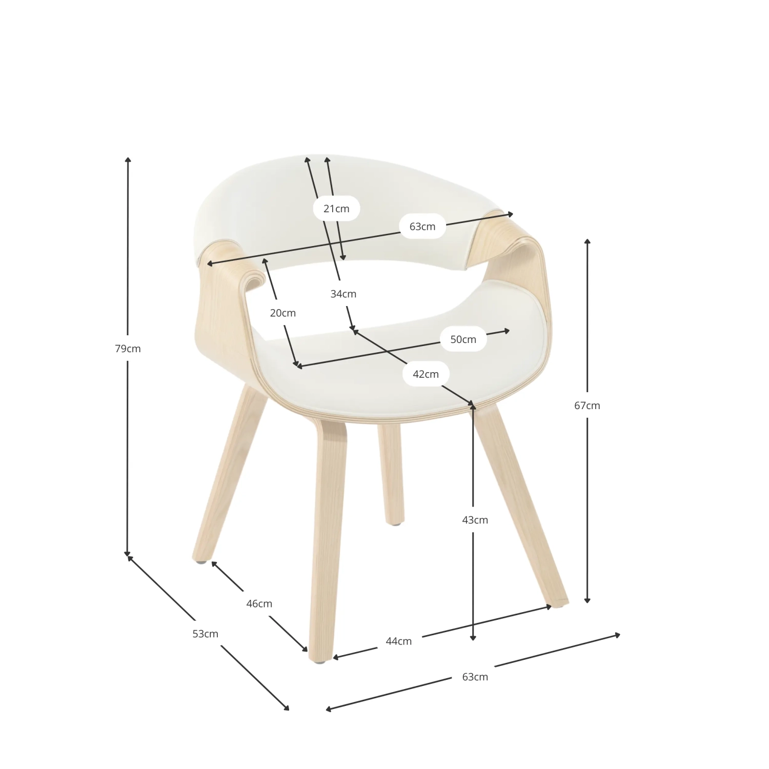 Burrow Esszimmerstuhl „Z“ aus Ahornholz | „ Nordic “ – Design mit Polsterung