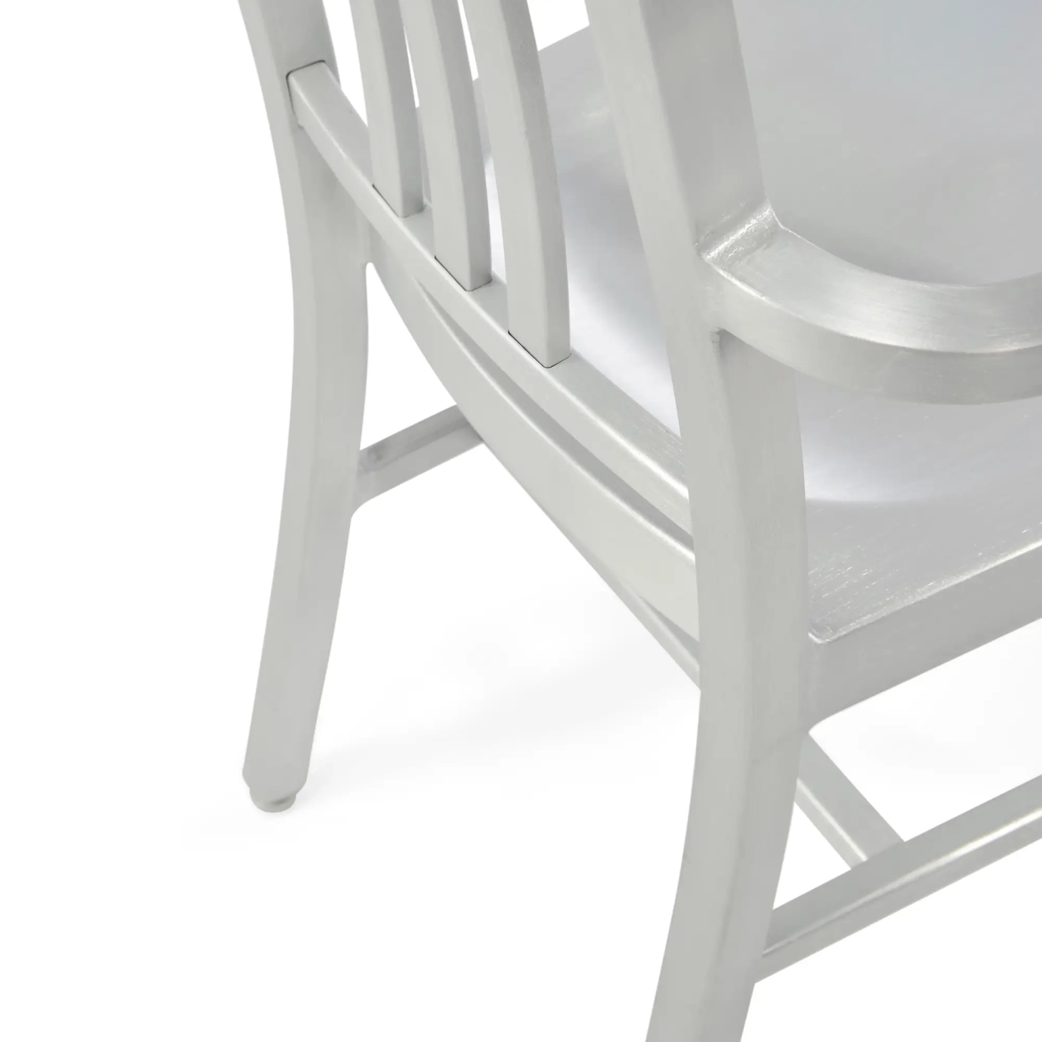 Silla de aluminio industrial Navi Army con reposabrazos | Para interior y exterior