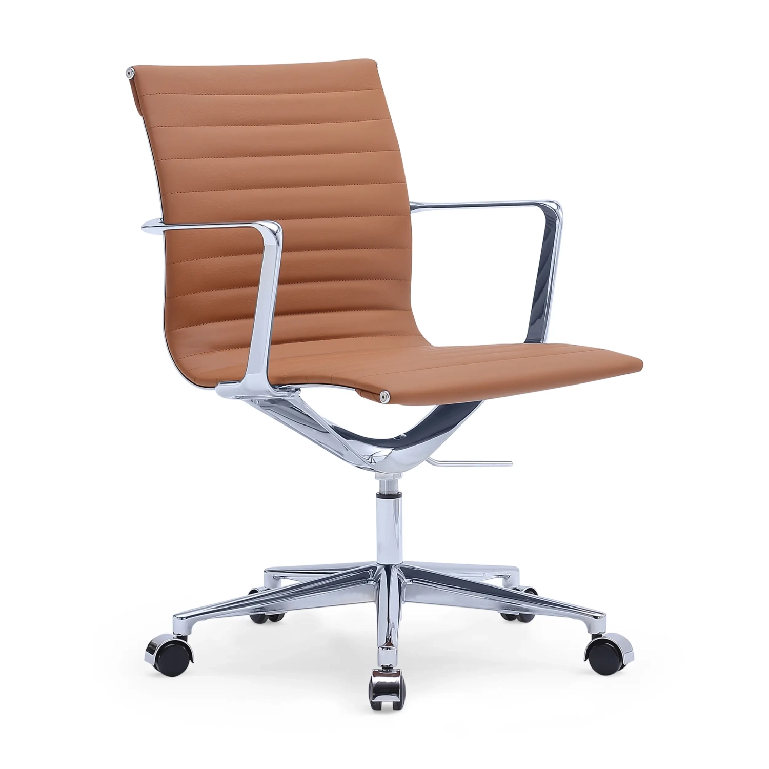Fauteuil de bureau en cuir à dossier bas « Task Executive » | Fauteuil de bureau haut de gamme