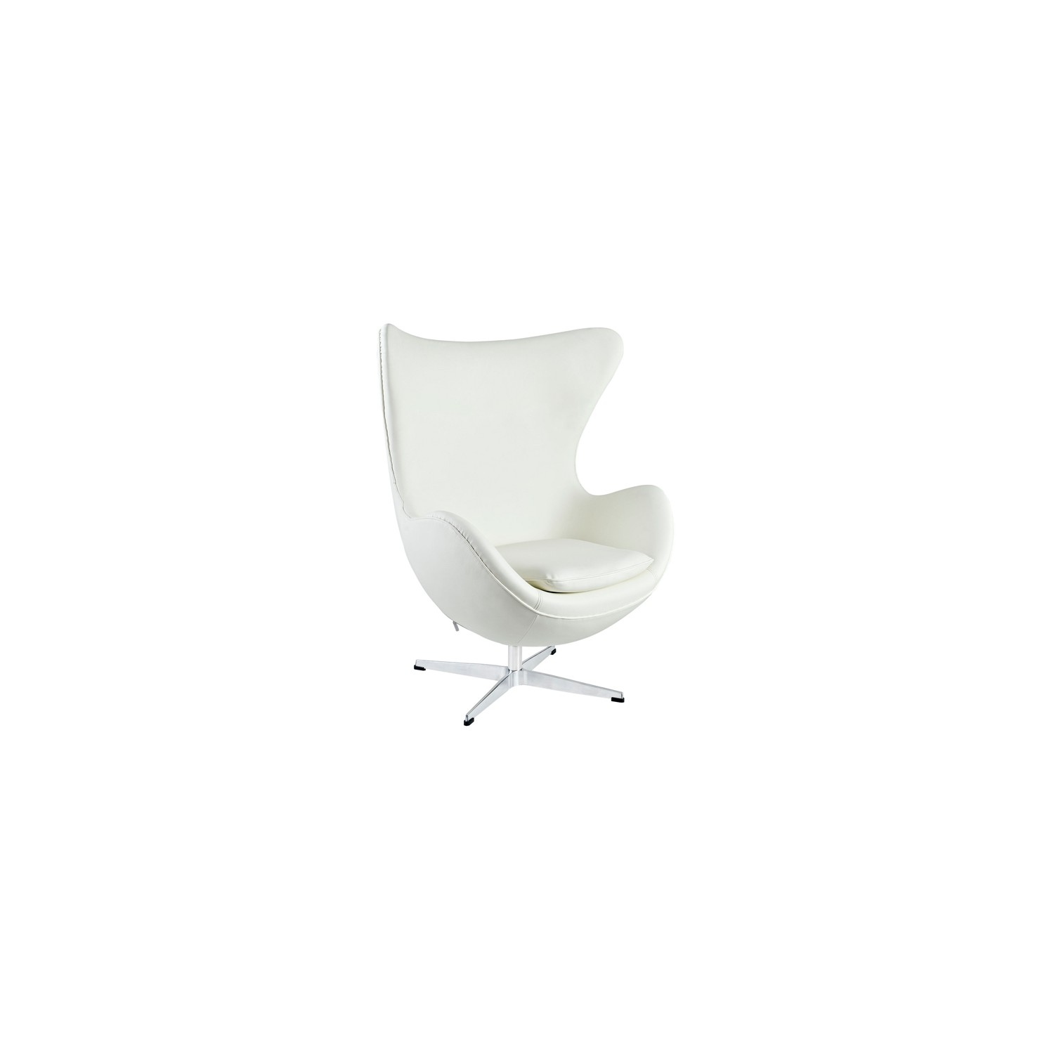 Sedia Replica Egg Chair realizzata in pelle dal designer Arne Jacobsen