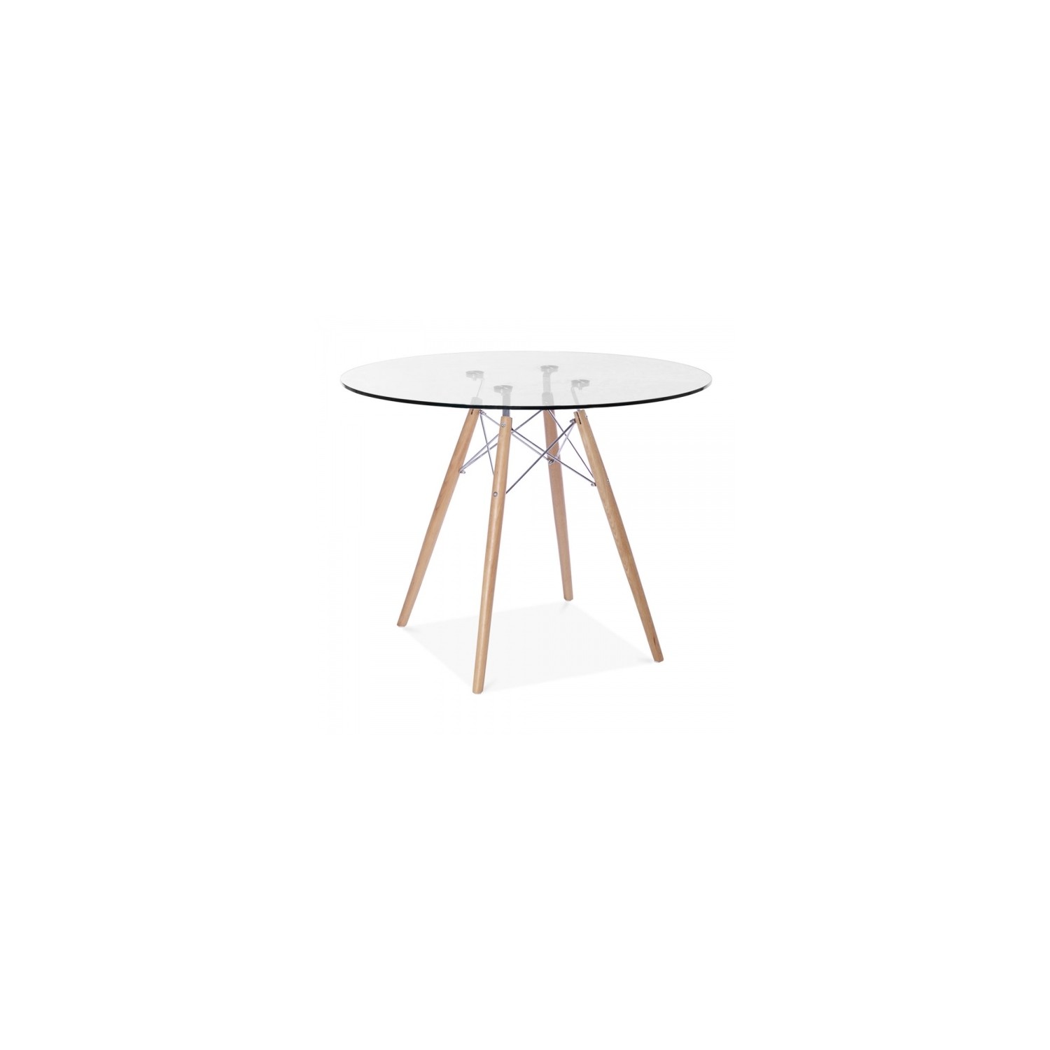 Mesa furmod Eames Glass Style (90 cm)