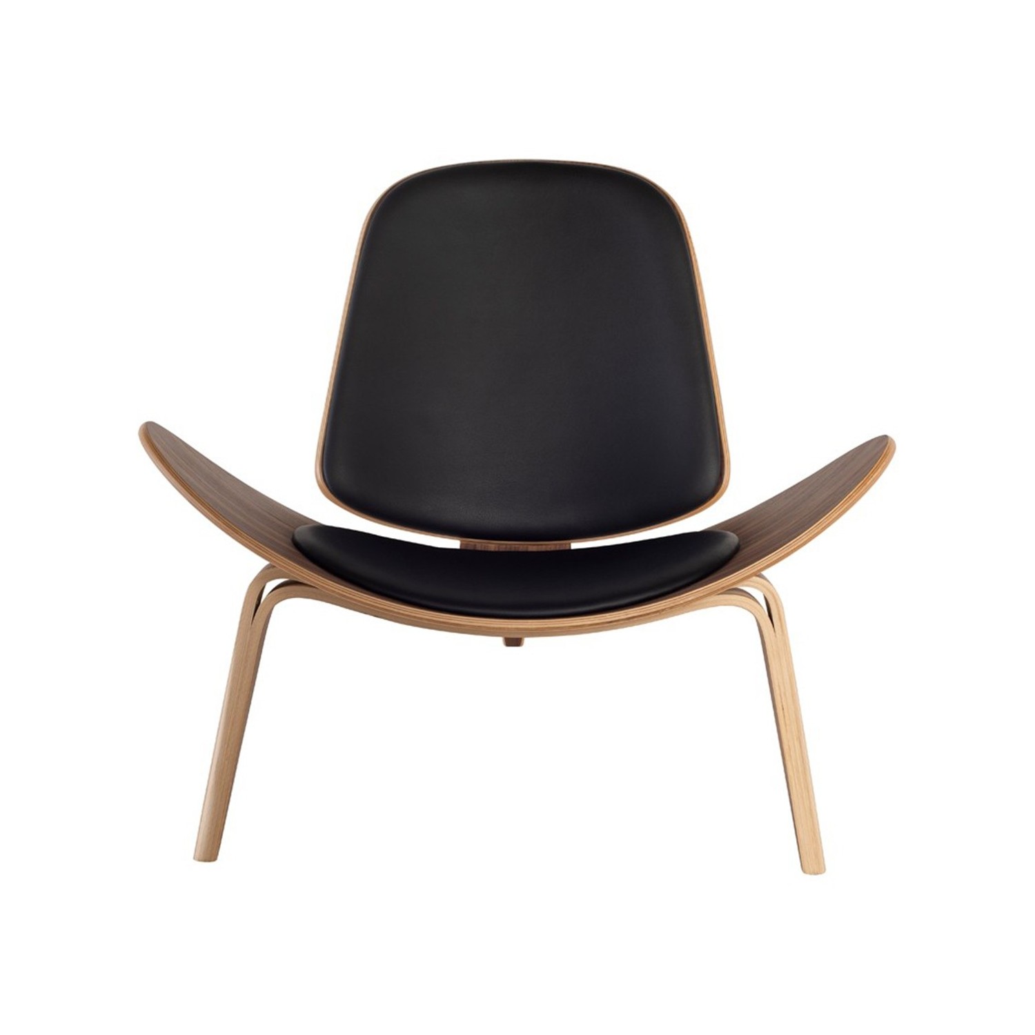 Réplica de la silla Shell Ch07 en madera de nogal