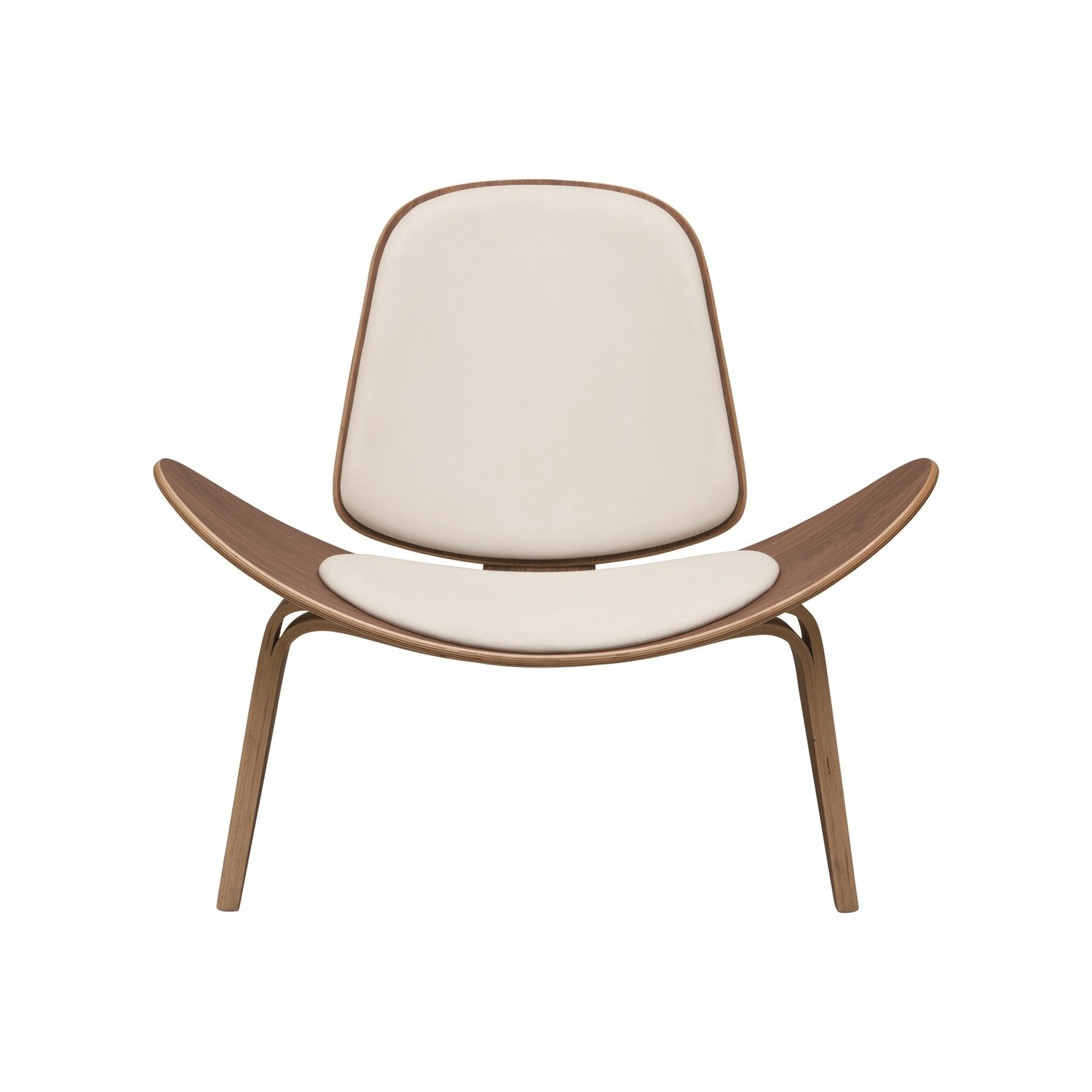 Réplica de la silla Shell Ch07 en madera de nogal