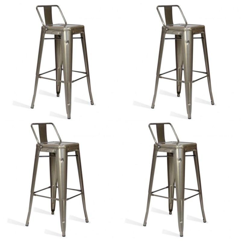 Pack 4 Industriële krukken Bistro LB