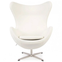 Leather Egg Chair Replica by designer Arne Jacobsen