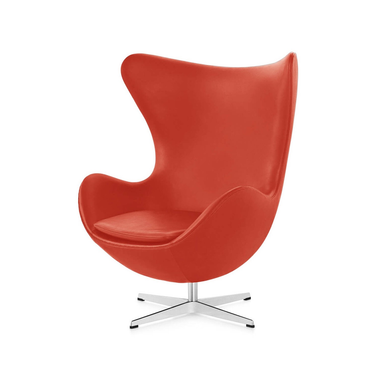 Sedia Replica Egg Chair realizzata in pelle dal designer Arne Jacobsen
