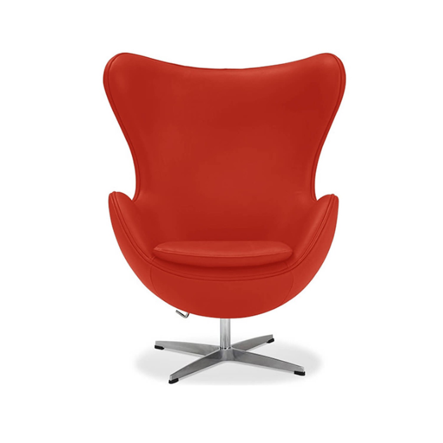 Sedia Replica Egg Chair realizzata in pelle dal designer Arne Jacobsen