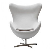 Egg Chair mit Fußstütze asu Kaschmir