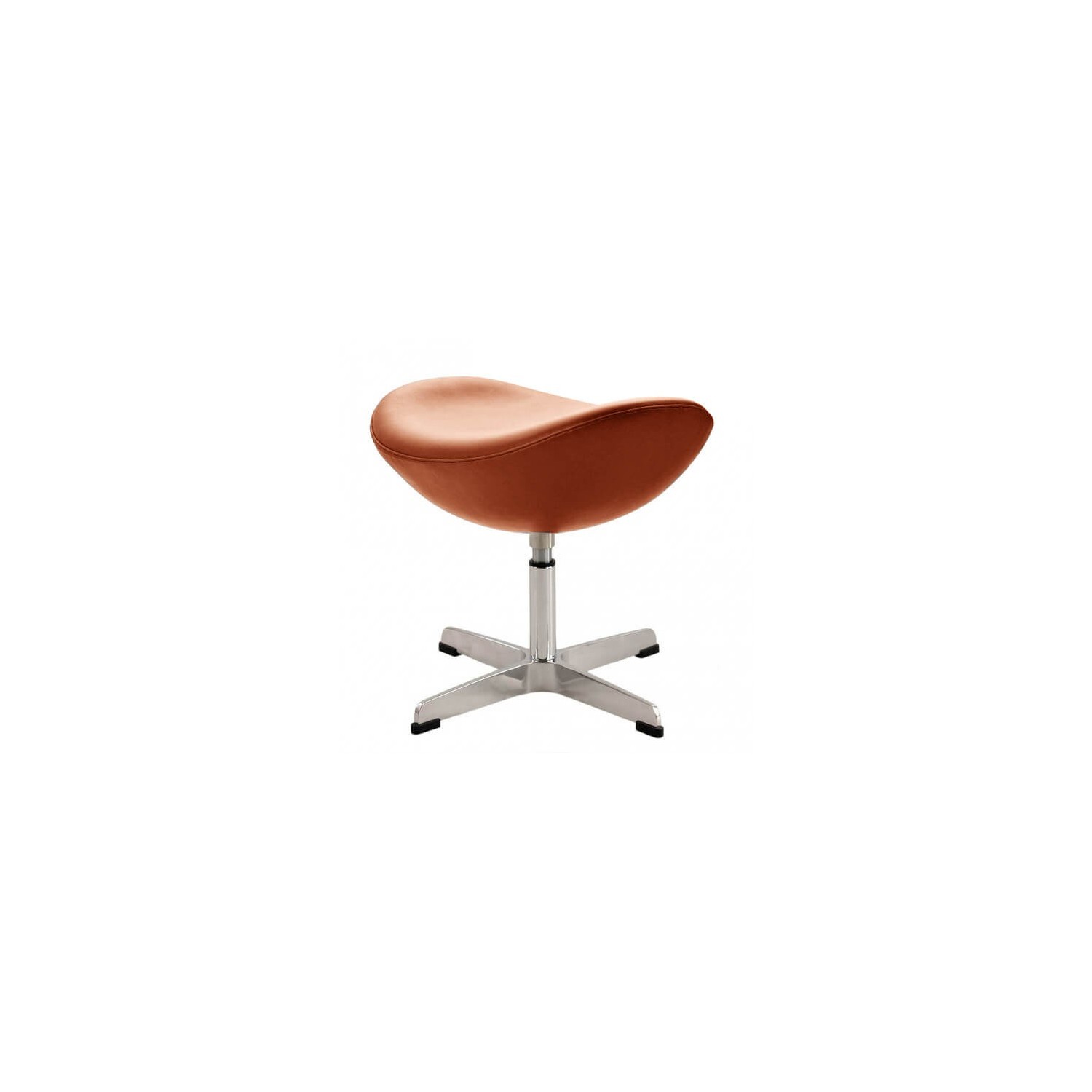 Otomańska replika skórzanego fotela jajecznego autorstwa projektanta Arne Jacobsen
